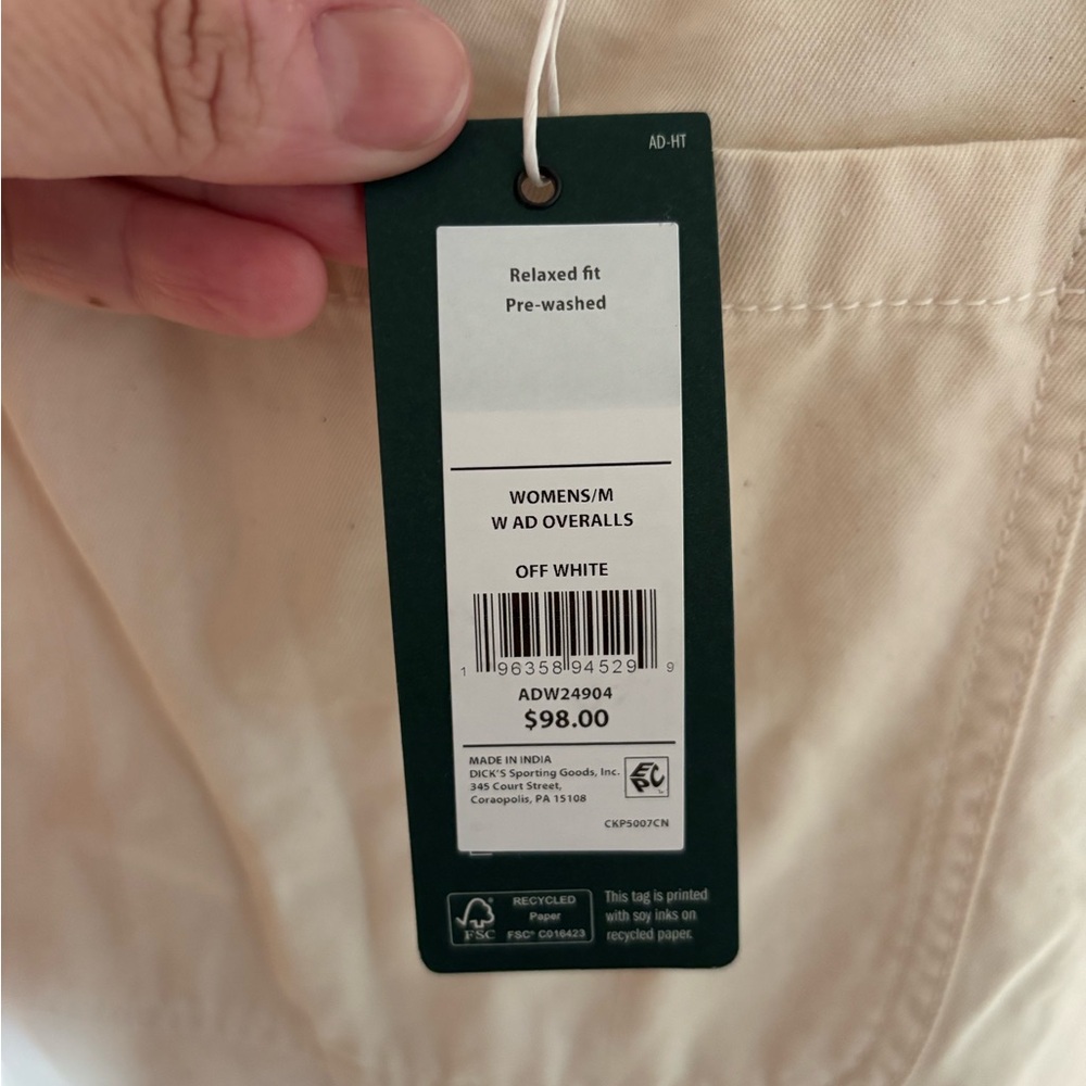 Alpine Design Women's Light Cream Off White Overalls - Picture 8 of 12